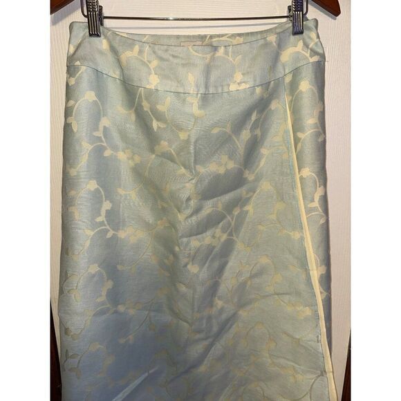 NWOT J. Jill Linen Blend Floral Cut Out A-Line Maxi Skirt  Size 12 - Picture 2 of 14